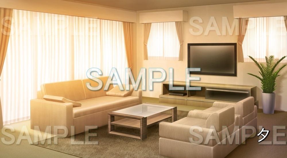 【背景素材】高層階の部屋 (日常編part18-bg028h)