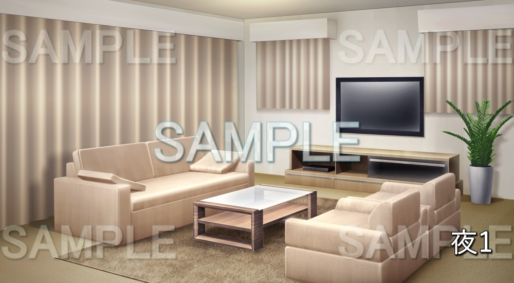 【背景素材】高層階の部屋 (日常編part18-bg028h)