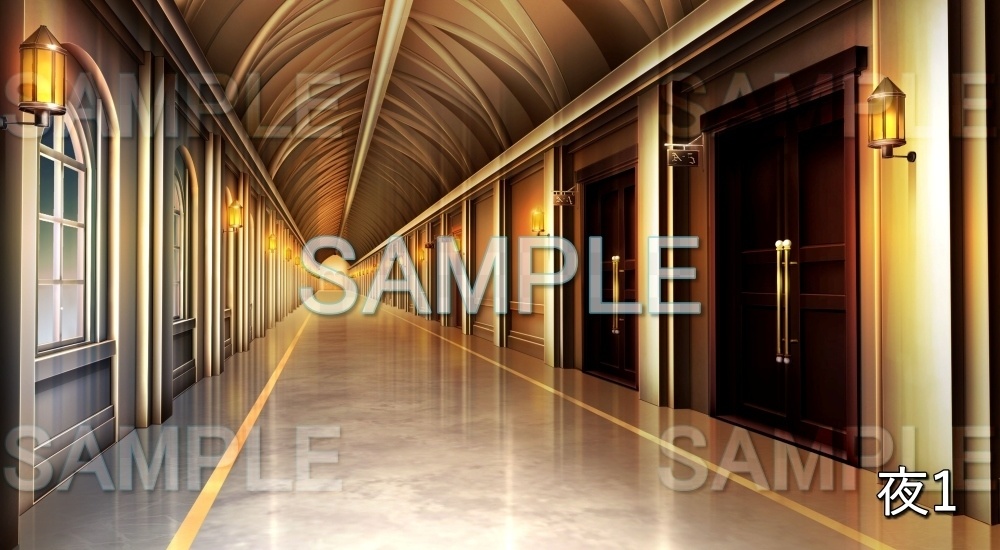 【背景素材】王宮 廊下 (ファンタジー編part02-nexfan06)
