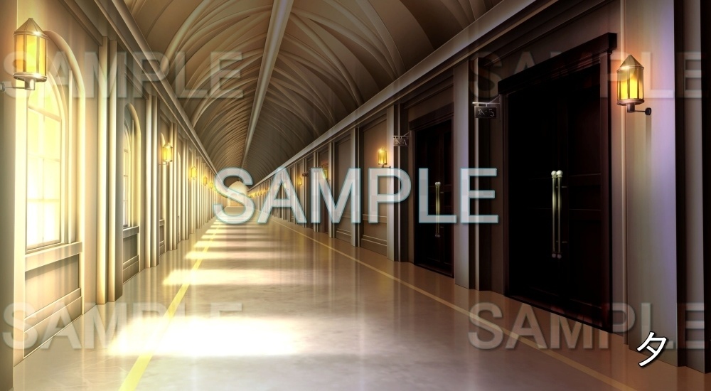 【背景素材】王宮 廊下 (ファンタジー編part02-nexfan06)
