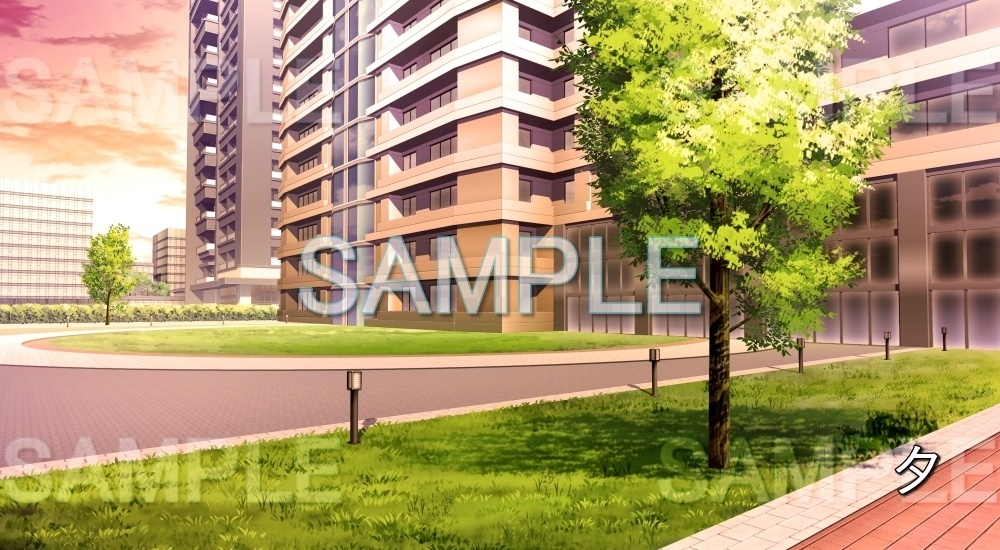 【背景素材】マンション (日常編part18-bg041h)