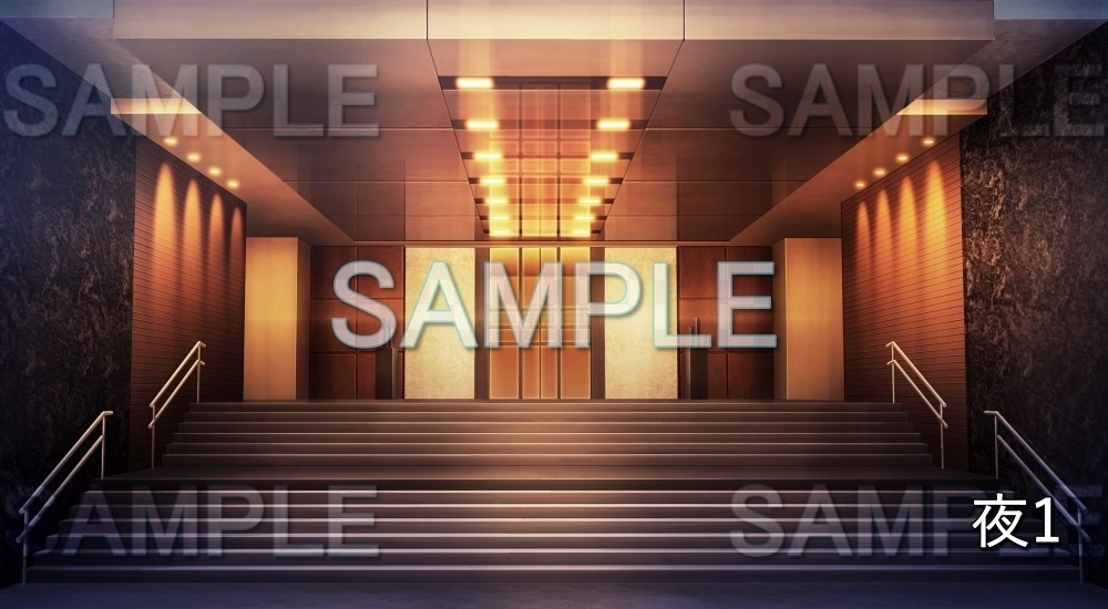 【背景素材】マンションエントランス (日常編part18-bg051h)