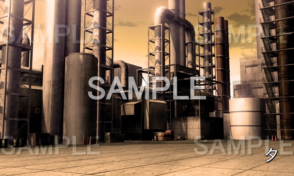 【背景素材】工場 (特殊編part1-kadoother02)