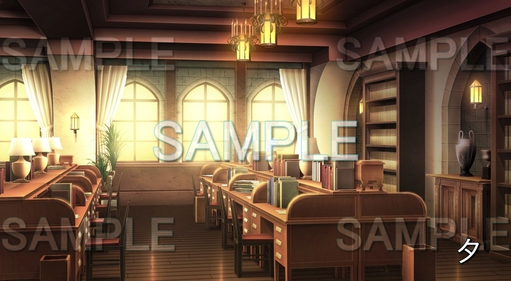 【背景素材】王宮 書斎 (ファンタジー編part02-nexfan07)