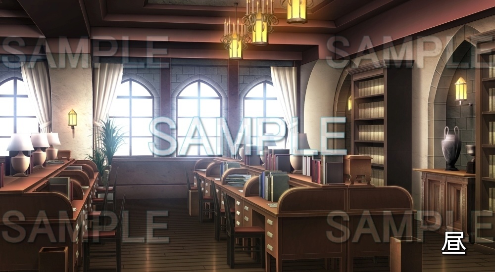 【背景素材】王宮 書斎 (ファンタジー編part02-nexfan07)