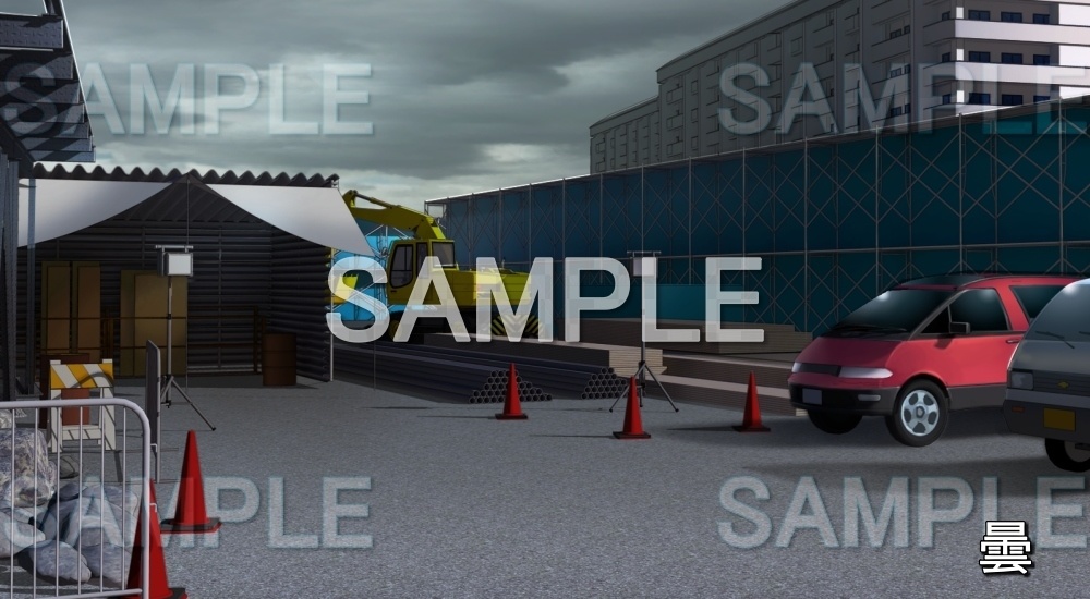 【背景素材】作業現場 | 文字なし版 (特殊編part1-snowmori_020)