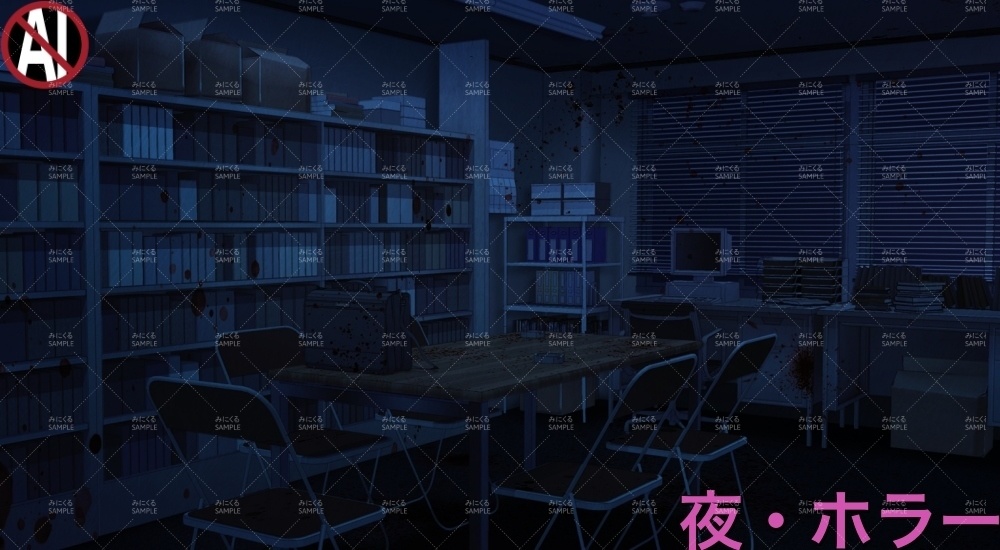 【背景素材】研究室 資料室 (学園編part10-1711gakuen002)