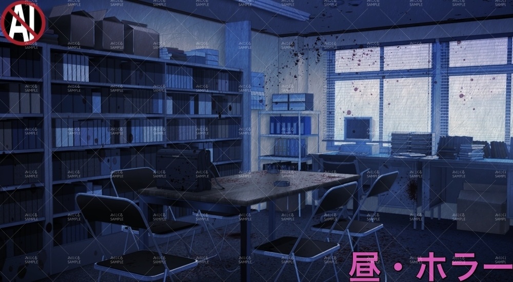 【背景素材】研究室 資料室 (学園編part10-1711gakuen002)