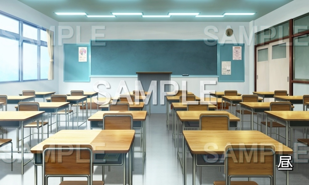【背景素材】教室 (学園編part10-1711gakuen004)