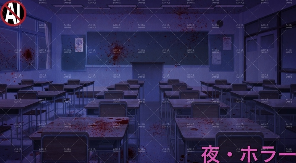 【背景素材】教室 (学園編part10-1711gakuen004)