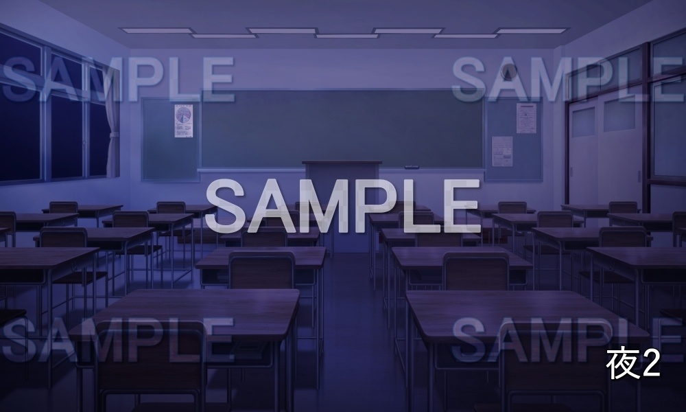 【背景素材】教室 (学園編part10-1711gakuen004)