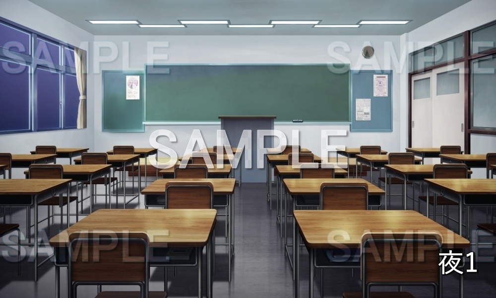 【背景素材】教室 (学園編part10-1711gakuen004)