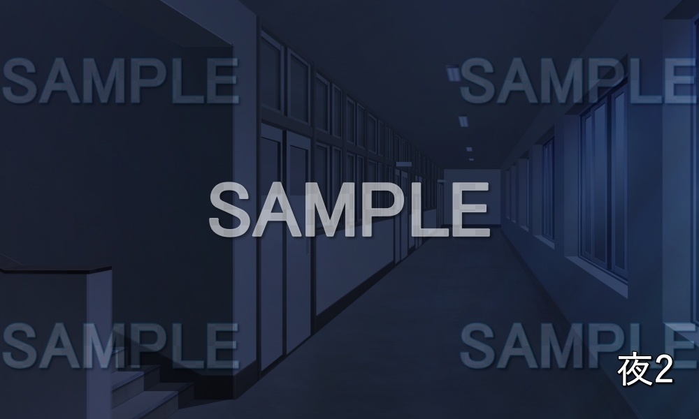 【背景素材】廊下 (学園編part10-1711gakuen005)