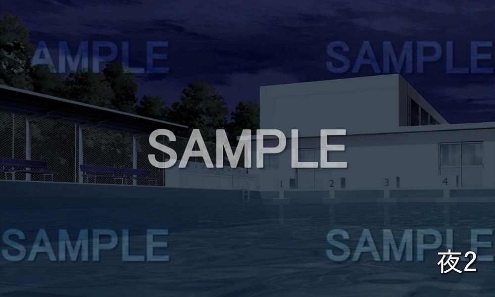 【背景素材】プール (学園編part10-1711gakuen007)