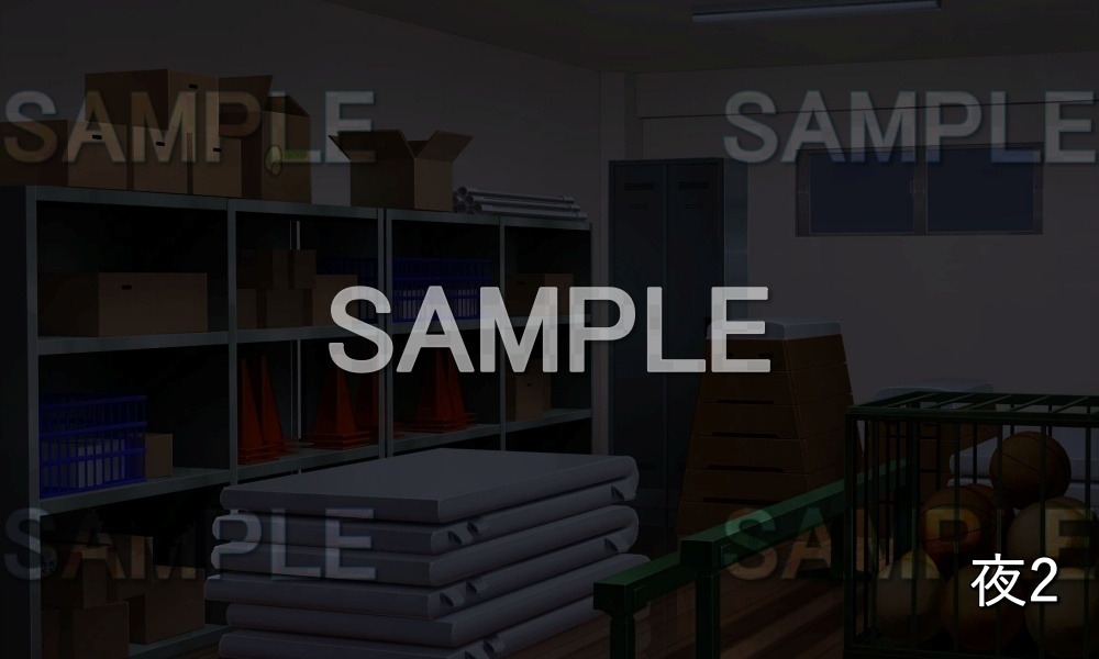 【背景素材】体育館倉庫 (学園編part10-1711gakuen011)