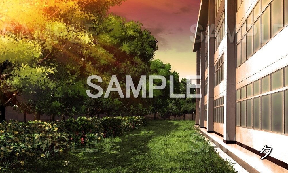 【背景素材】校舎裏 (学園編part10-1711gakuen012)