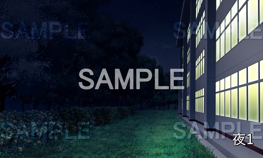 【背景素材】校舎裏 (学園編part10-1711gakuen012)