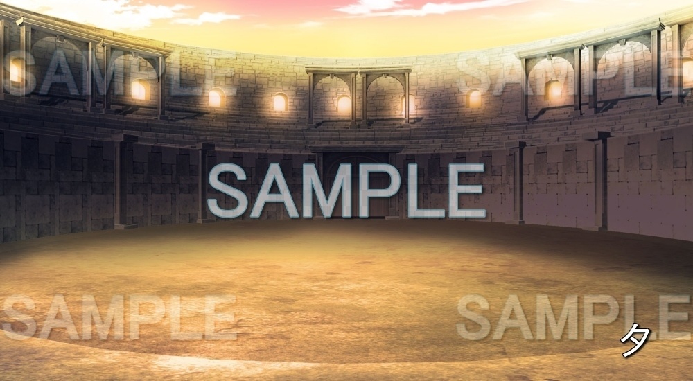 【背景素材】闘技場 (ファンタジー編part03-esfan009)