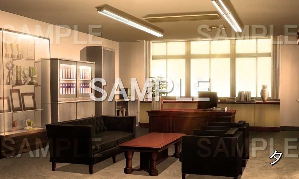 【背景素材】校長室 (学園編part10-1711gakuen013)