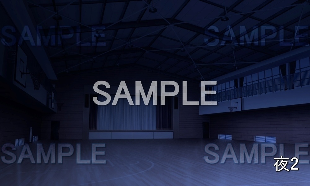 【背景素材】体育館 (学園編part10-1711gakuen017)