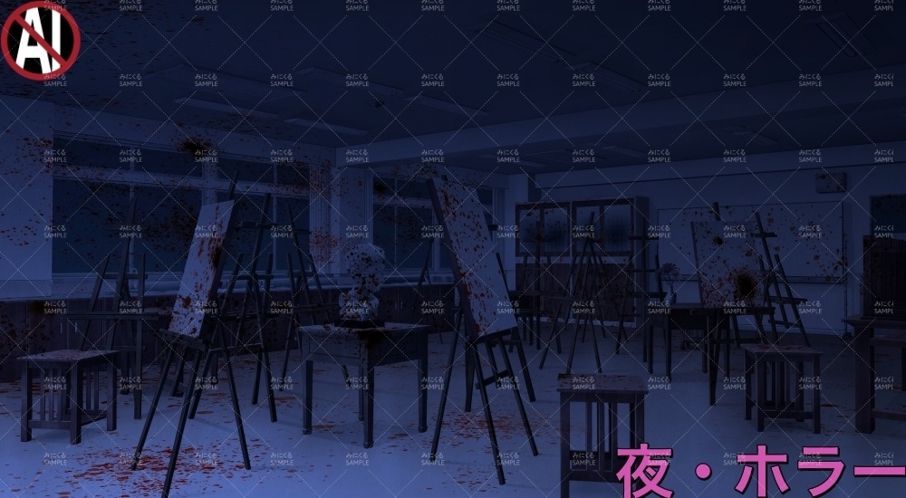 【背景素材】美術室 (学園編part10-1711gakuen018)