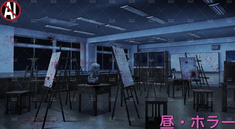 【背景素材】美術室 (学園編part10-1711gakuen018)