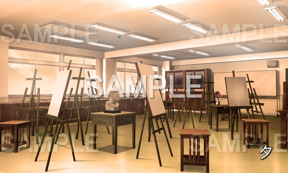 【背景素材】美術室 (学園編part10-1711gakuen018)