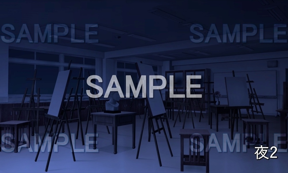 【背景素材】美術室 (学園編part10-1711gakuen018)