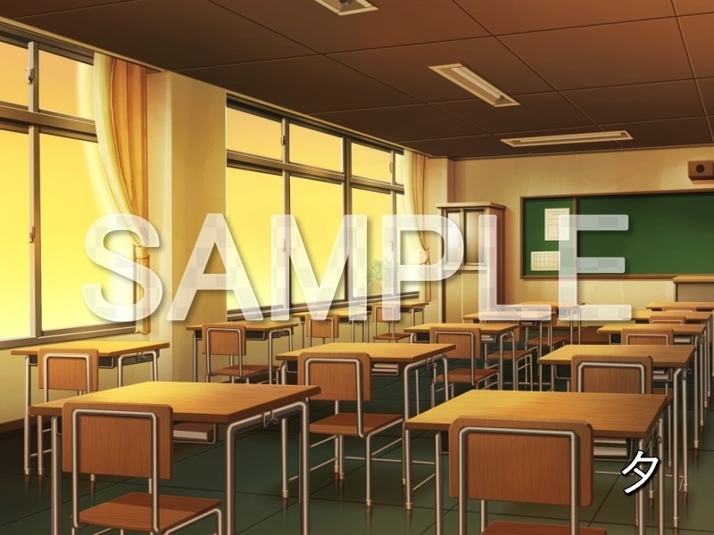【無料背景素材】教室 (学園編-1024school_06)