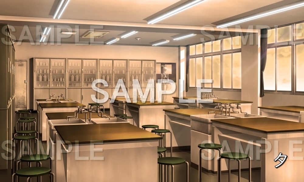 【背景素材】理科室 (学園編part10-1711gakuen019)