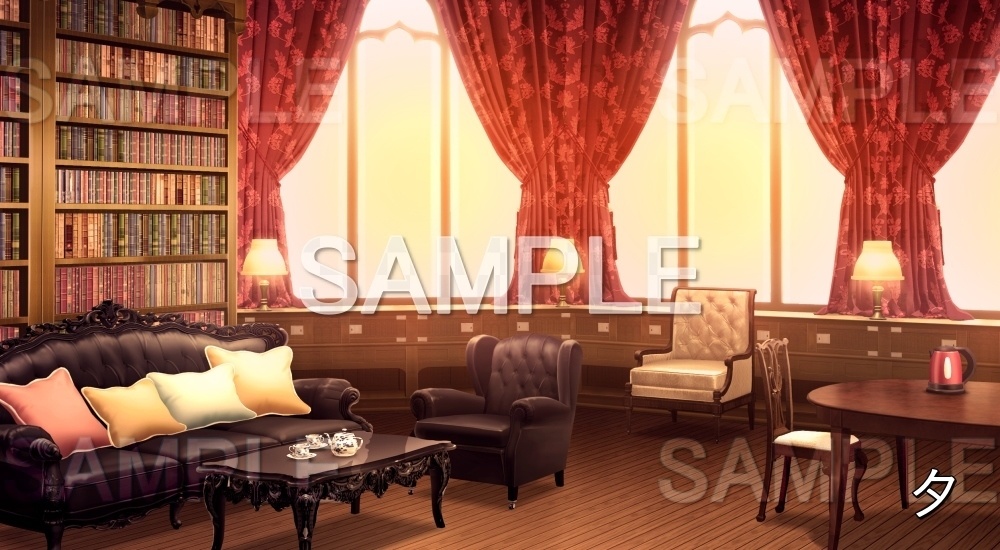 【背景素材】豪華な部屋 (お屋敷編part06-oyashiki06006)