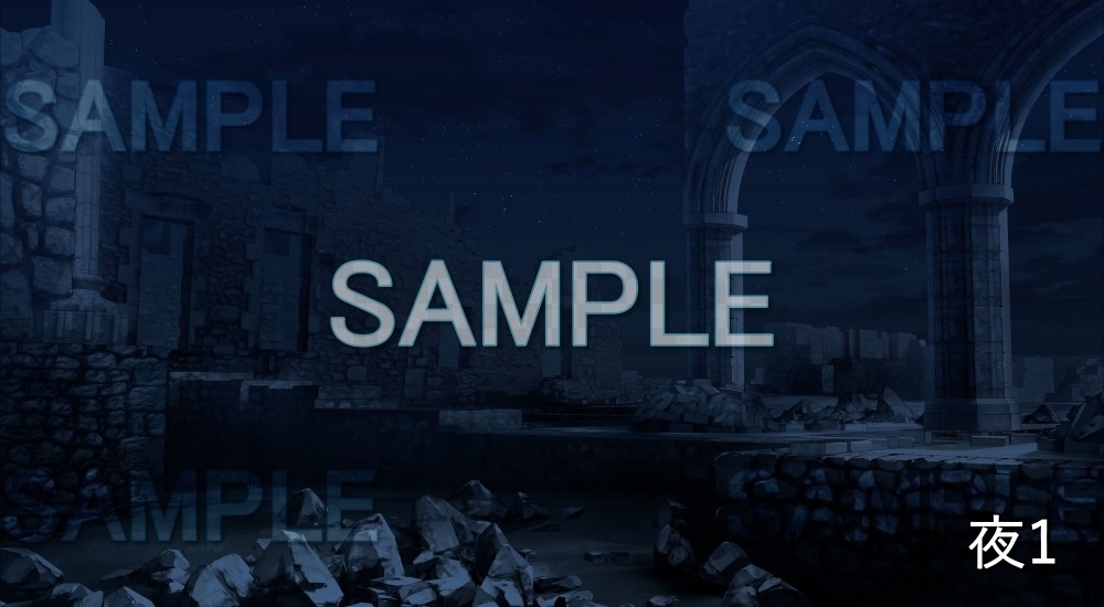 【背景素材】城 廃墟 (ファンタジー編part03-kd02)