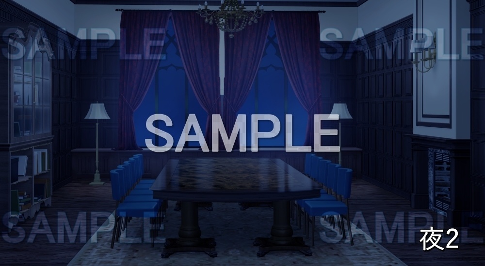 【背景素材】食堂 (お屋敷編part06-oyashiki06008)