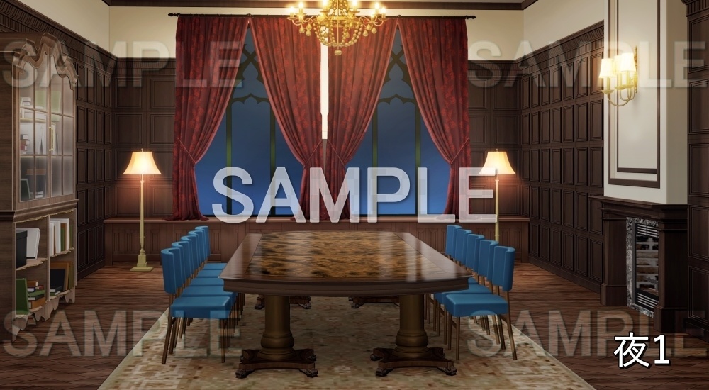 【背景素材】食堂 (お屋敷編part06-oyashiki06008)