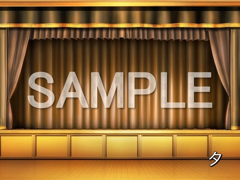 【無料背景素材】ステージ (学園編-1024school_01)