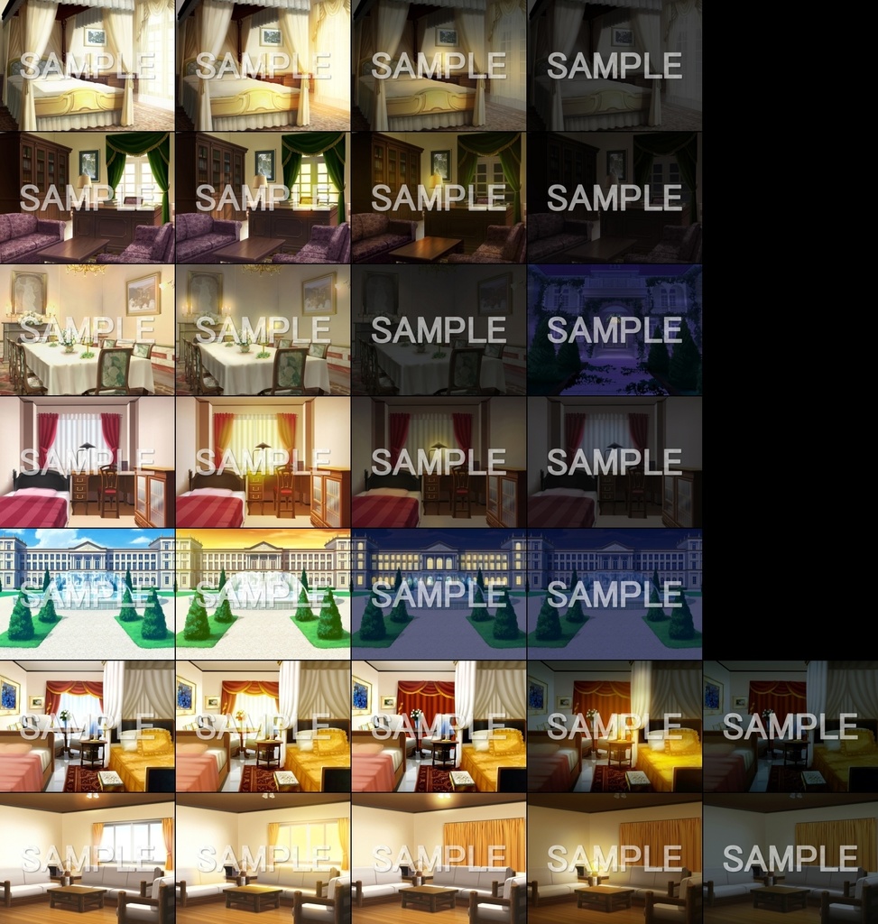 みにくる背景CG素材集『お屋敷編』part01&02&03【背景素材集】