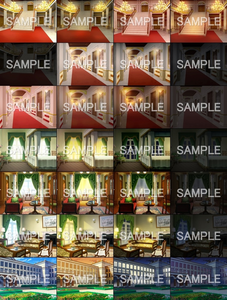 みにくる背景CG素材集『お屋敷編』part01&02&03【背景素材集】