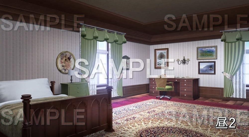 【背景素材】お屋敷の部屋 (お屋敷編part06-oyashiki06014)