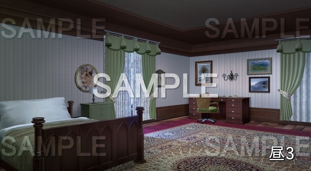 【背景素材】お屋敷の部屋 (お屋敷編part06-oyashiki06014)