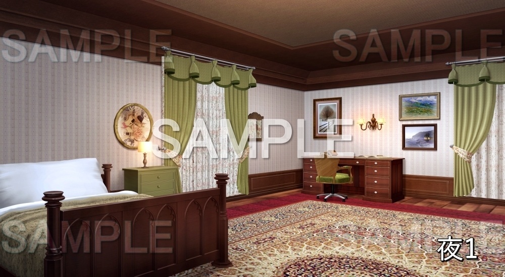 【背景素材】お屋敷の部屋 (お屋敷編part06-oyashiki06014)