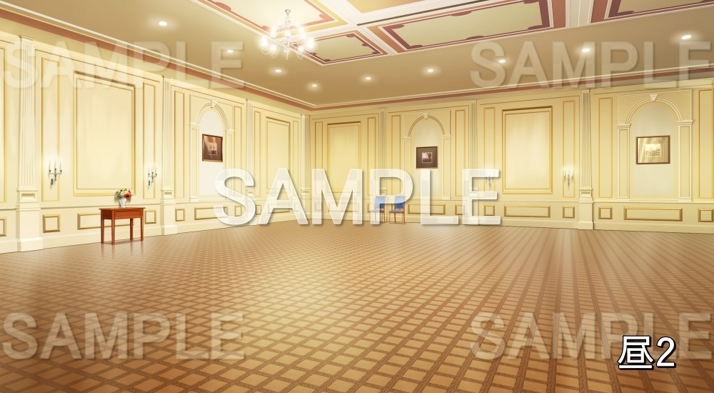 【背景素材】パーティ会場 / ダンスホール (お屋敷編part06-oyashiki06016)