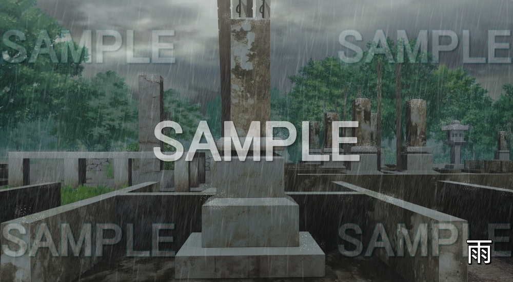 【背景素材】お墓 寄り (江戸編part02-yukaku02)