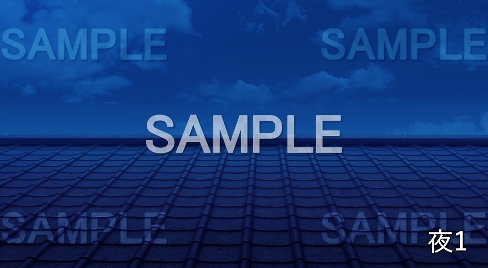 【背景素材】瓦屋根③ 透過素材 (江戸編part02-yukaku05)