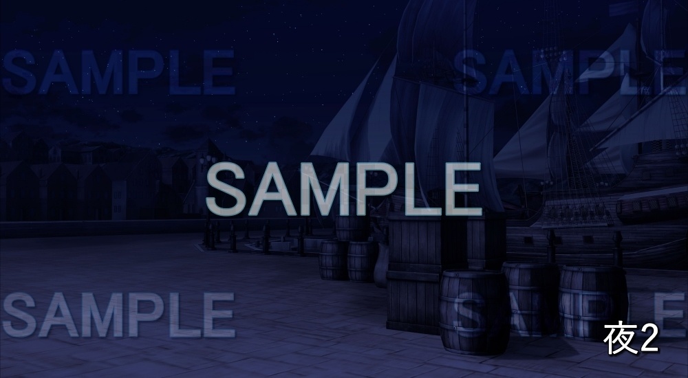 【背景素材】船着き場 船 (ファンタジー編part03-nexfan06s)