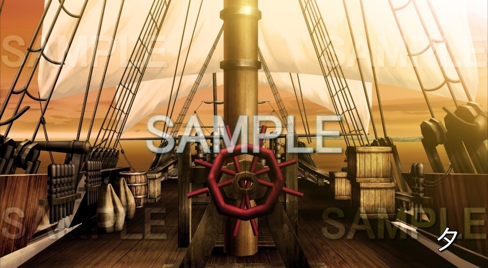 【背景素材】船 舵 (ファンタジー編part03-nexfan07)