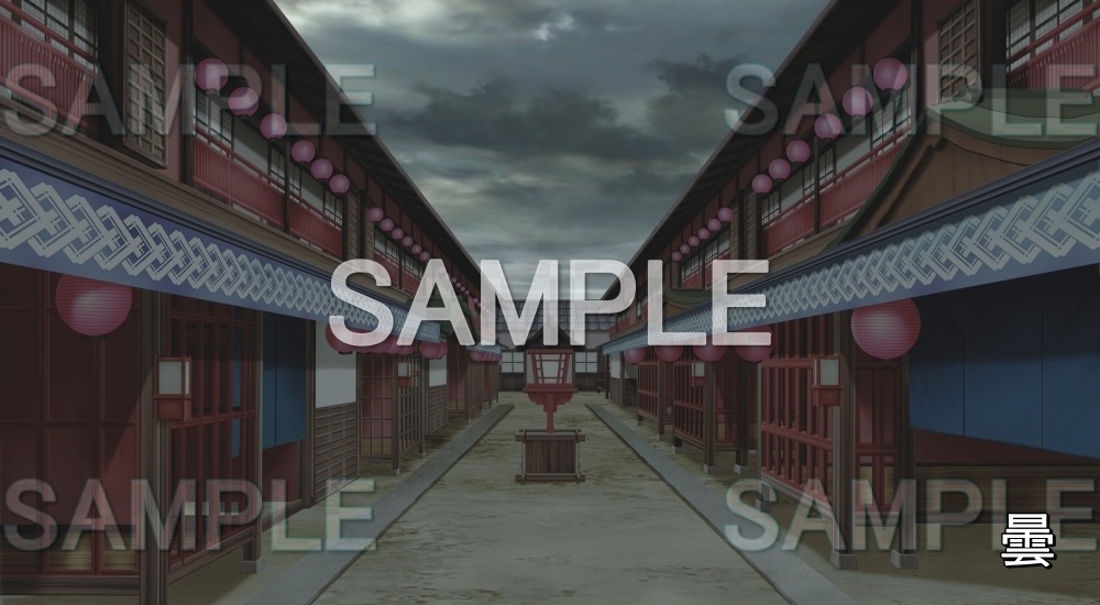 【背景素材】遊郭の町 (江戸編part02-yukaku08)