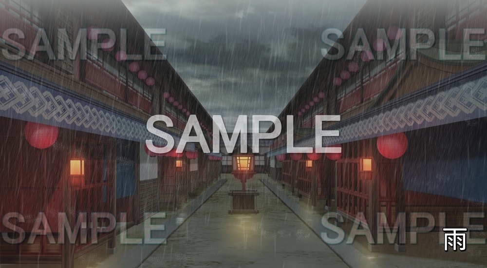 【背景素材】遊郭の町 (江戸編part02-yukaku08)