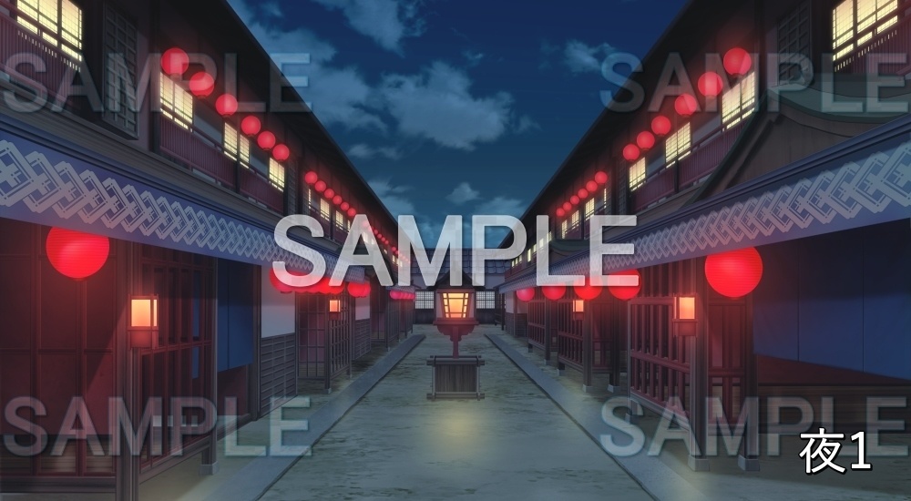 【背景素材】遊郭の町 (江戸編part02-yukaku08)