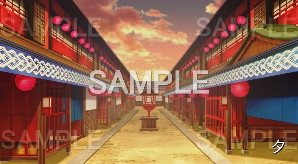 【背景素材】遊郭の町 (江戸編part02-yukaku08)