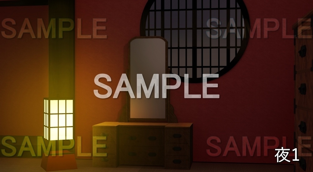 【背景素材】遊郭の部屋② (江戸編part02-yukaku010)